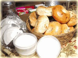 Order NY Bagels and Bialys, Buns, and custom gifts like this Birthday Gift package online and have it shipped overnight via Fedex for nationwide delivery.