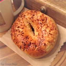 Order Fresh out of the oven Egg Onion Bagels from NY Bagel and Buns