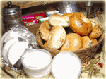 Order NY Bagels and Bialys, Buns, and custom gift baskets like this Classic Gift Basket online and have it shipped overnight via Fedex for nationwide delivery.